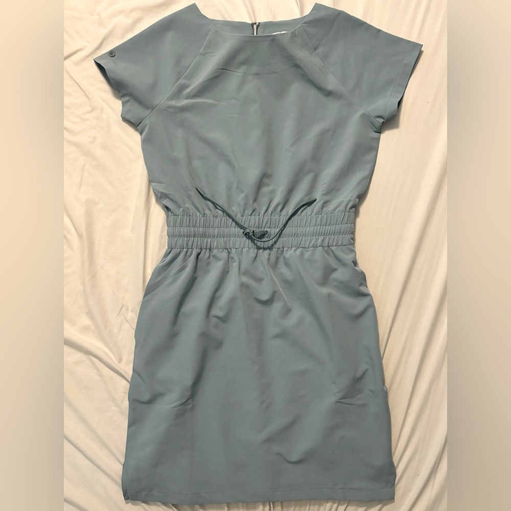 Teal exercise & casual dress! Cinched waist - brand new
